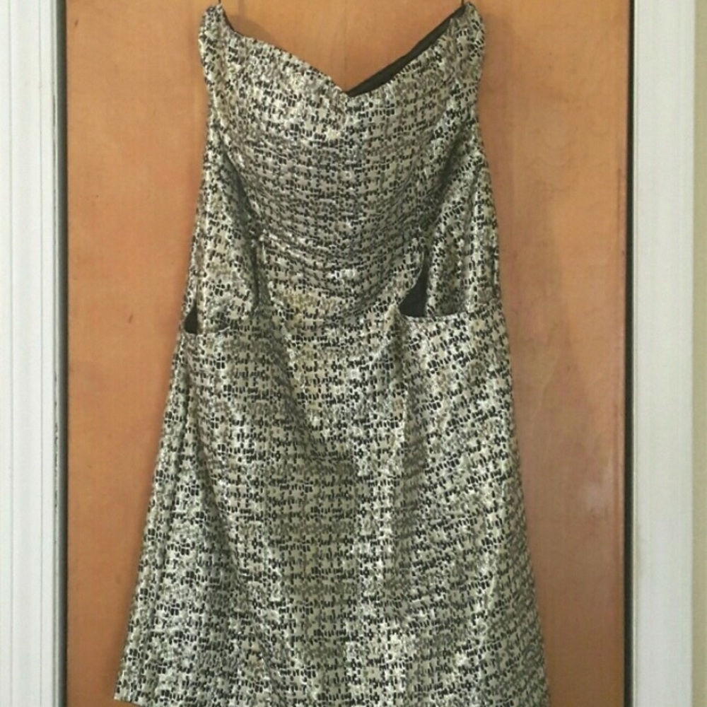 The Limited Gold and Black Cocktail Dress